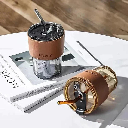 400ml Glass Sipper