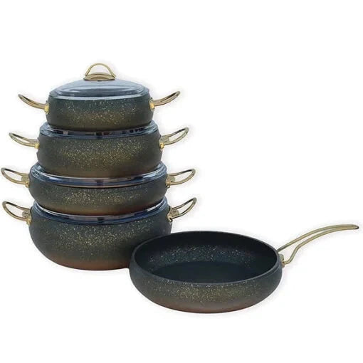UAKEEN Germany 9-Pcs Granite Cookware Set